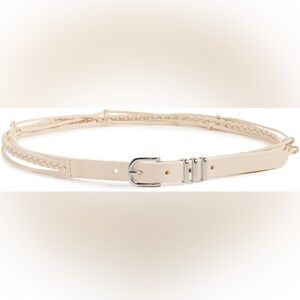 rag & bone braided belt (white)